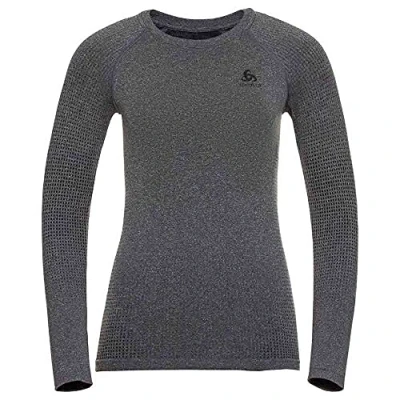 Abbildung von ODLO CREW NECK Performance WARM EC Langarmshirt Grey melange black, Damen, Größe: Large, black