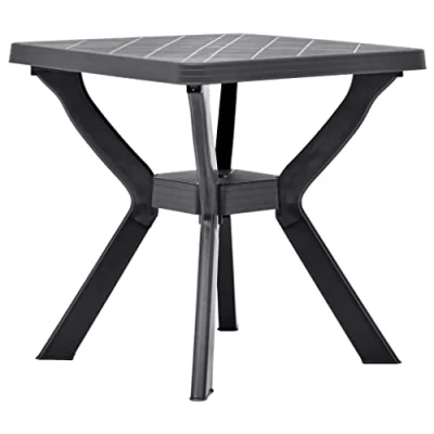 Abbildung von vidaXL Bistrotisch Gartentisch Balkontisch Beistelltisch Stehtisch Terrassentisch Campingtisch Esstisch Tisch Anthrazit 70x70x72cm Kunststoff
