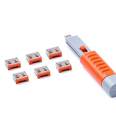 Abbildung von Smartkeeper UL03PKOR, Schnittstellenblockierung + Schlüssel, USB Typ A, Orange, 6 Stück(e), Polybag, 12,3 mm