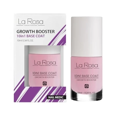 Abbildung von LaRosa NAGELPFLEGE 10 IN 1 Wachstums und Stärkungsserum mit Vitamin E, C F Transparenter Base Coat für Empfindliche Brüchige Nägel ml