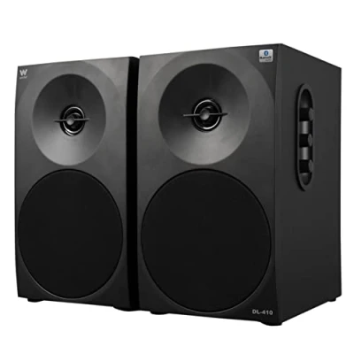 Abbildung von Woxter Dynamic Line 410 BT Stereo 2.0 (150W Leistung, BLUETOOTH, Holz, 4, Woofer, 2 Hochtöner, 3,5 mm, RCA, Bassreflex Control (Lautstärke, Höhen, Bass) Lautsprecher, Schwarze Farbe