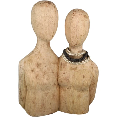 Abbildung von Casablanca by Gilde Dekofigur &quot;Skulptur Pair, natur&quot;, Dekoobjekt, aus Holz, Höhe 37 cm, Wohnzimmer