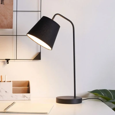 Abbildung von Pauleen 48082 True Elegance Tischleuchte {Leistung_Naming} E14 Schreibtischlampe Schwarz Tischlampe 230V Metall/Stoff