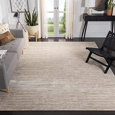 Abbildung von SAFAVIEH Modern Teppich für Wohnzimmer, Esszimmer, Schlafzimmer Vision Collection, Kurzer Flor, Creme, 244 X 305 cm