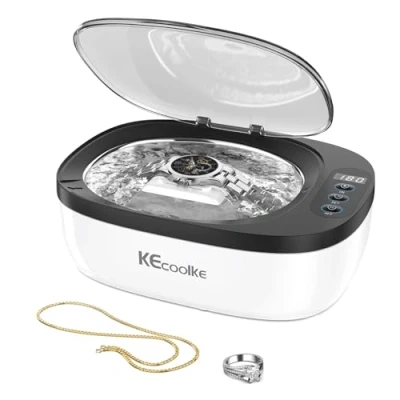Abbildung von Ultraschallreinigungsgerät Ultraschallreiniger Ultraschallgerät KECOOLKE 750ml Sonic Cleaner mit digitalem Timer für Brillen, Ringe, Münzen, Fingerringe, Geld