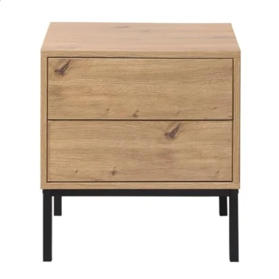 Abbildung von Table de Chevet 2 Tiroirs Décor Bois H50 cm LENNY