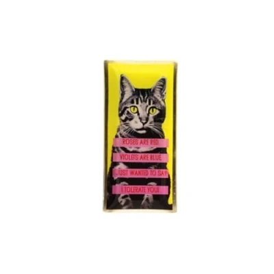 Abbildung von Gift Company Love Plates, Glasteller, L, Katze, gelb