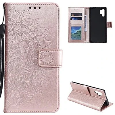 Abbildung von CoverKingz Handyhülle kompatibel mit Samsung Galaxy A32 4G Handytasche Kartenfach Klapphülle Case Handy Hülle klappbar Motiv Mandala Rosegold