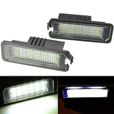 Abbildung von GSRECY 2 STÜCKE 18 SMD Anzahl Kennzeichenbeleuchtung Passt Für GOLF GTI MK4 MK5 MK6 Phaeton Passat Polo CC Etc