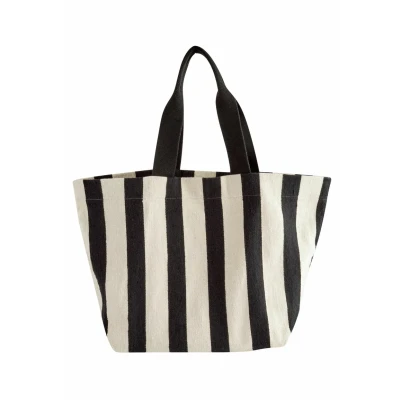 Abbildung von Next Stripe Regular FIT Shopping Bag, Damen, Größe: One Size, Black &amp; white