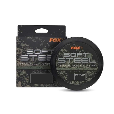 Abbildung von Fox Soft Steel Fleck Camo Mono Karpfenschnur 0.35mm/8.2kg (1000m) Monofile Schnur