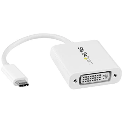 Abbildung von StarTech.com USB C auf DVI Adapter Type Konverter für MacBook, Chromebook, Dell XPS oder andere Geräte Weiß