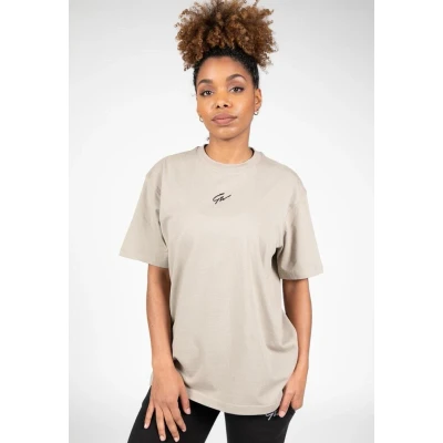 Abbildung von Gorilla Wear Bixby Tshirt print, Damen, Größe: Small, Beige