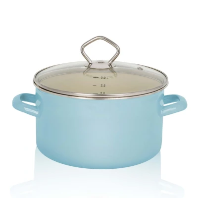 Abbildung von Krüger Fleischtopf Sylt 20 cm, Emaille, blau