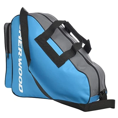 Abbildung von Sherwood Schlittschuhtasche, Inliner Tasche für Erwachsene und Kinder, Eishockey Bag, ideal Rollschuhe Eislaufschuhe (Blau)