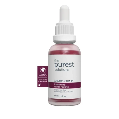 Abbildung von The Purest Solutions Gesichtspeeling 10% AHA + 2% BHA Peeling Fruchtsäurepeeling Gesicht, Vegan, 30ml