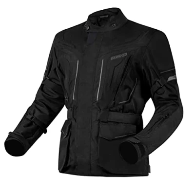 Abbildung von OZONE MOTO Sahara Motorradjacke Herren Textile Ellbogen und Schultern Protektoren Reissa Membrane 6 Belüftungskanäle Reflektierende Elemente