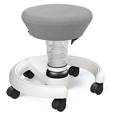 Abbildung von aeris Swoppster Kinderhocker ergonomischer Kinder Schreibtischstuhl Drehstuhl für gesundes Sitzen Kinderstuhl stufenlos höhenverstellbar, 32 47,5 cm Sitzhöhe