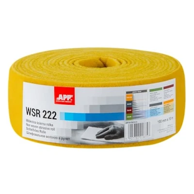 Abbildung von APP WSR 222 Schleifvliesrolle, 100 mm x 10 m, gelb Extrem langlebiges Schleifvlies für Metall, Holz, Stahl und Edelstahl Grobkörnige Schleifwolle, Körnung: 1000 1200