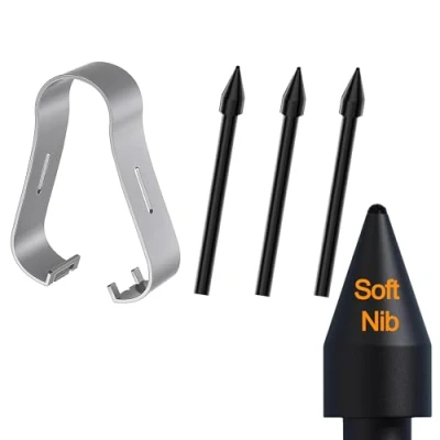 Abbildung von 3 Stück Original Ersatzspitzen für Samsung S Pen, Stift Stylus Spitze Kit Galaxy Tab S9 FE+ Plus/S9+ Plus/S9 FE/S9/S9 Ultra/S6 Lite/S7 FE/S10 Ultra/S10+ Plus Berühren Tips Nibs, Schwarz