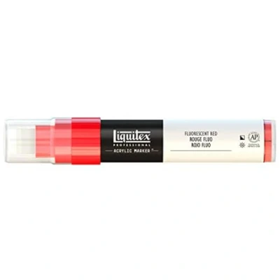 Abbildung von Liquitex 4610983 Professional Paint Acrylfarben Marker, Künstlerpigmente zum Zeichen, Malen auf Papier, Leinwand, Textilien, breite Spitze, Strichstärke 8 15 mm Rot fluoreszierend