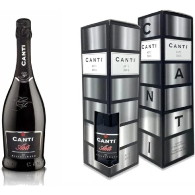 Abbildung von Canti Weißer D.O.C.G. Millesimato, Spumante Sektwein, Moscato d&#039;Asti 7%, Geschenkpackung, italienische Traubensorte aus Piemont, fruchtiger und aromatischer Geschmack, 1x750 ml