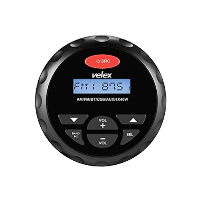 Abbildung von Wasserdichter Bluetooth Marine Digital Media Stereo Receiver mit MP3 Player, AM FM Radio und USB zum Streamen von Musik auf Booten, Golfwagen, ATV, UTV Spa Whirlpools