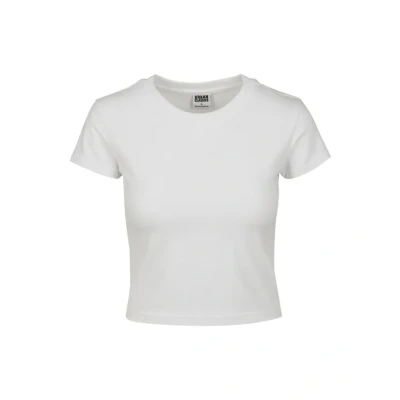 Abbildung von Urban Classics Damen Ladies Stretch Jersey Cropped Tee T Shirt,, per pack Weiß (white 00220), Large (Herstellergröße: L)