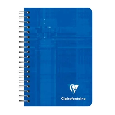 Abbildung von Clairefontaine 8500C Packung mit 5 Notizbücher Spiralbindung, 9 x 14 cm, blanko, 90 g, Blatt, farbig sortiert, 1 Pack