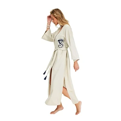 Abbildung von Trendyol Damen Embroidered and Gestickter Kimono Kaftan, Navy, M EU