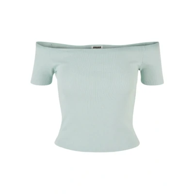 Abbildung von Urban Classics OFF Shoulder Tshirt basic, Damen, Größe: Small, Frostmint