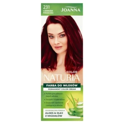 Abbildung von Joanna Naturia Color Haarfarbe für Frauen Sorgt Lang Anhaltende Farbe Enthält Aloe vera und Mandelöl Attraktive Tiefe Rote Johannisbeere