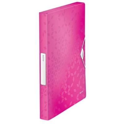 Abbildung von Leitz 46290023 Ablagebox WOW, A4, PP, 30 mm, pink metallic
