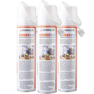 Abbildung von EVERGLUE Konservan Unterbodenschutz und Hohlraumversiegelung Schutzwachsspray für Auto Grundierung Versiegelung Wohnmobil, Van, LKW als Rostschutz Rostumwandler 400ml Aerosol (3)