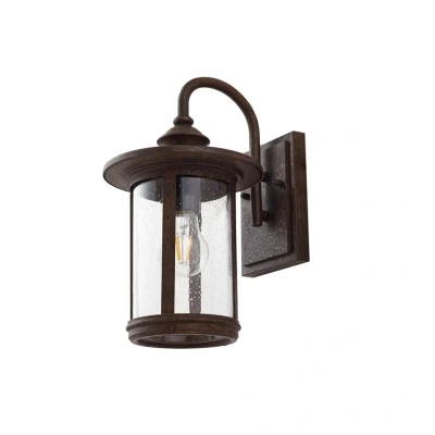 Abbildung von Lindby Außenwandleuchte Zayn, rost, Glas, 33,4 cm, IP23