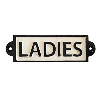 Abbildung von zeitzone Toilettenschild Ladies Türschild Gusseisen Vintage Nostalgie Antik Stil