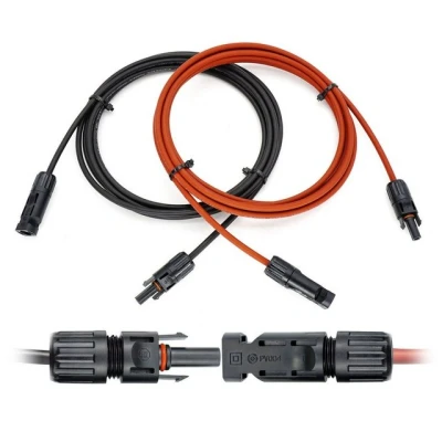 Abbildung von E.For.U Solarkabel Verlängerung Modulkabel, mit MC4 Stecker, H1Z2Z2 K Solarmodul PV Kabel 4mm²/6mm (500 cm), Rot+Schwarz