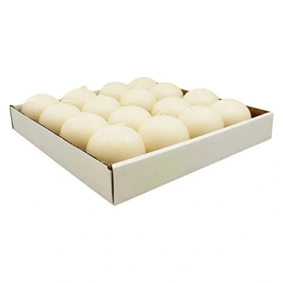Abbildung von 16er Tray Kugelkerzen Champagner, Ø 60 mm