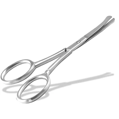 Abbildung von Bartschere Haarschere Schnurrbart Schere 9 cm Edelstahl Gebogene Schnittfläche