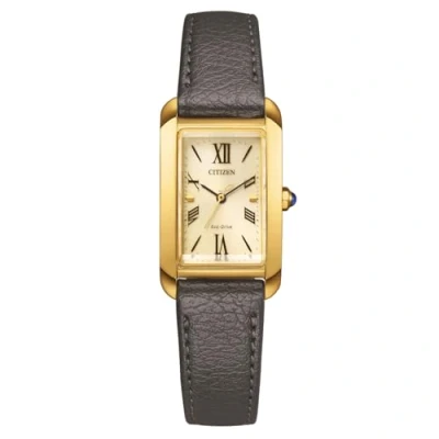 Abbildung von Citizen EW5622 09P Eco Drive Solar Damenuhr mit Lederband