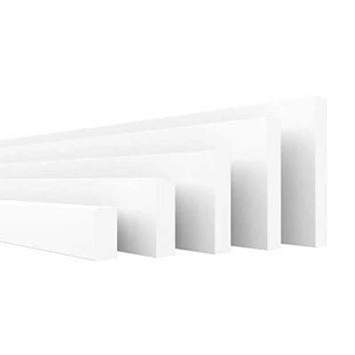 Abbildung von HEXIMO Deckenprofil HFL 1 (Flachleisten, XPS Styropor Trockenbau Flachleisten für Wand Deckenabschlussleiste Dekorbau Deckenstuck (10.2 Meter 1)