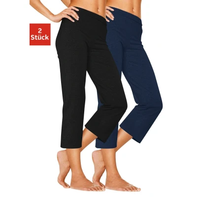 Abbildung von Vivance active Caprihose, (2er Pack), mit Gummibund, Loungewear