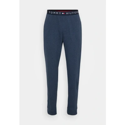 Abbildung von Tommy Hilfiger Original Cuffed Nachtwäsche Hose, Herren, Größe: XS, Preppy navy heather