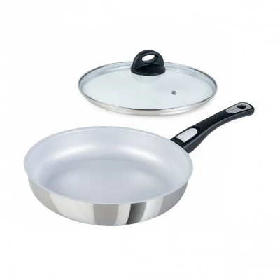 Abbildung von Genius Bratpfanne Cerafit Steel Pfanne 28 cm, Aluminium (1 1 Deckel)