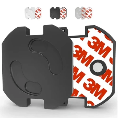 Abbildung von VegMai® [10 Stück] Steckdosen kindersicherung mit Drehmechanismus und 3M Klebeband Ideal für Babys, Kinder Kleinkinder zu Hause. Schuko Europäischer Stecker Farbe (SCHWARZ)