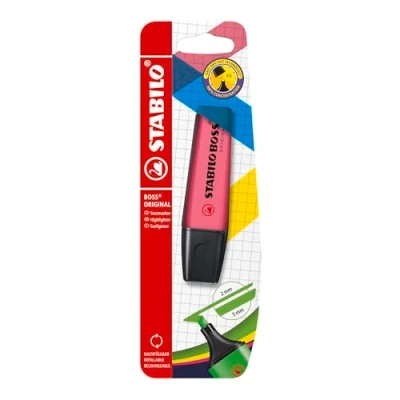 Abbildung von 10 x Stabilo Textmarker Boss Original pink Blisterkarte