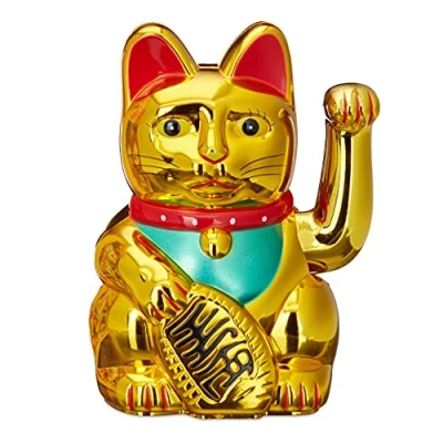 Abbildung von relaxdays Winkekatze 3 x Maneki Neko 16 cm