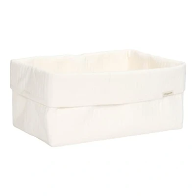 Abbildung von Little Dutch TE30592003 Wickeltischkörbchen groß Pure soft weiß (25x15x15 cm)