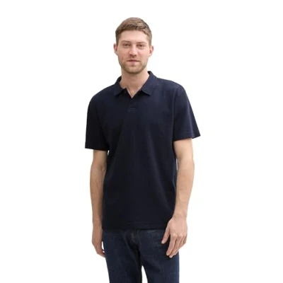 Abbildung von TOM Tailor Structured Poloshirt, Herren, Größe: Large, White