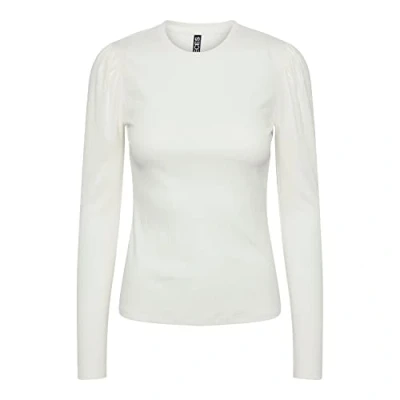 Abbildung von Pieces Pcruka PUFF Langarmshirt, Damen, Größe: Small, Cloud dancer